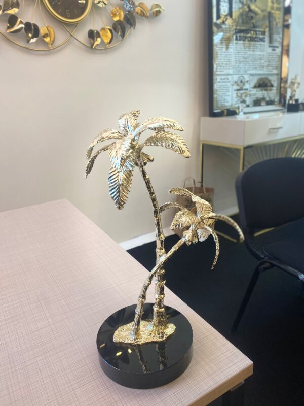 DEKORATİF CAM BLOKLU METAL OBJE 14*30cm - Görsel 5